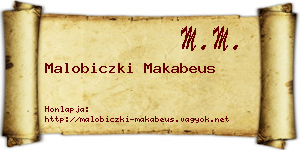 Malobiczki Makabeus névjegykártya